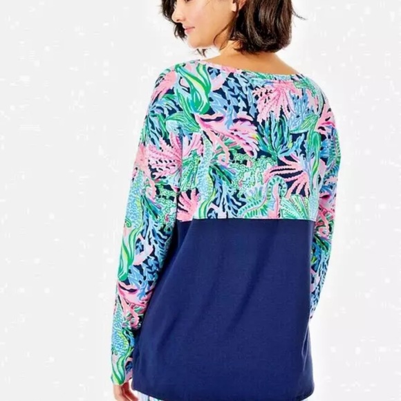 NWT LILLY PULITZER FINN TOP AND LEGGINGS SET BRINGING MERMAID BACK - Picture 8 of 12